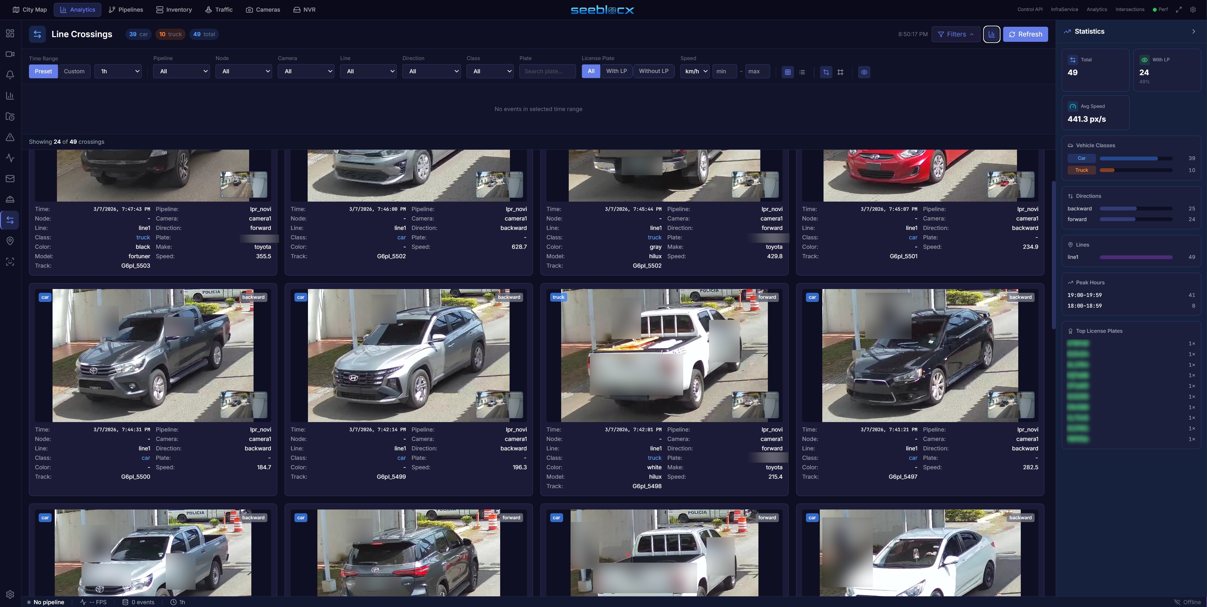 License plate recognition in SeeBlocx